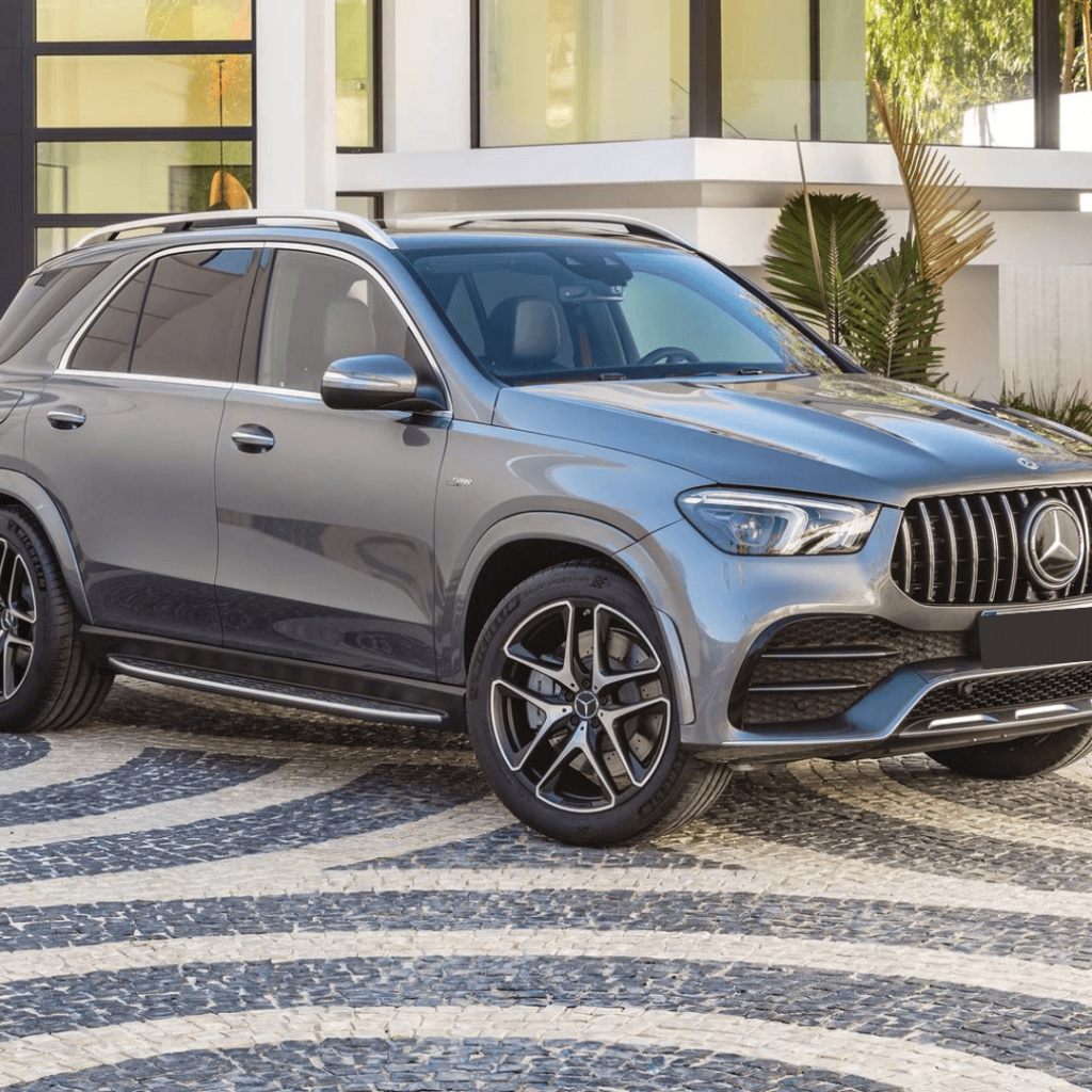 windshield protection film on a Mercedes GLE