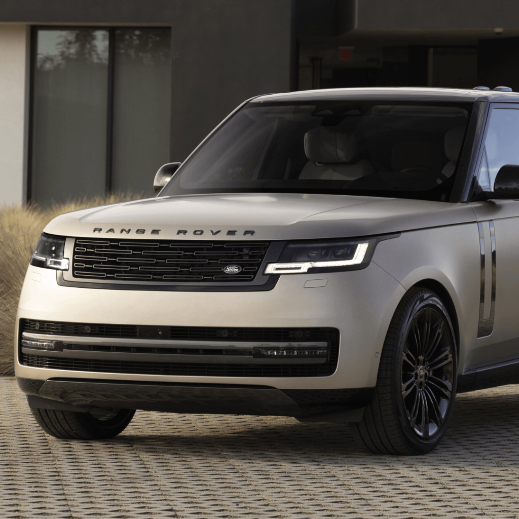 Windshield protector film on a range rover